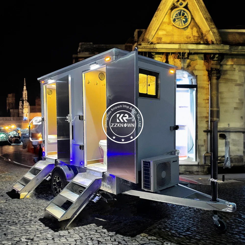 Pancuran Portabel dan Toilet Toilet Bergerak Toilet Toilet Portabel Plastik Bergerak Trailer Toilet Mewah