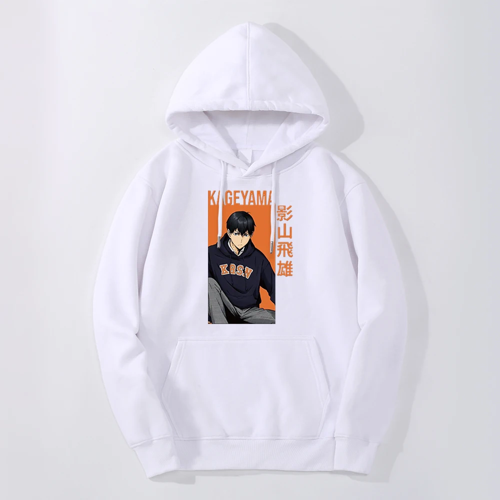 Haikyuu Shoyo Volleyball Kageyama Anime Spring Male Oversized Loose Sweatshirts Hoodie Casual Thick Tracksuit Fashion Clothes