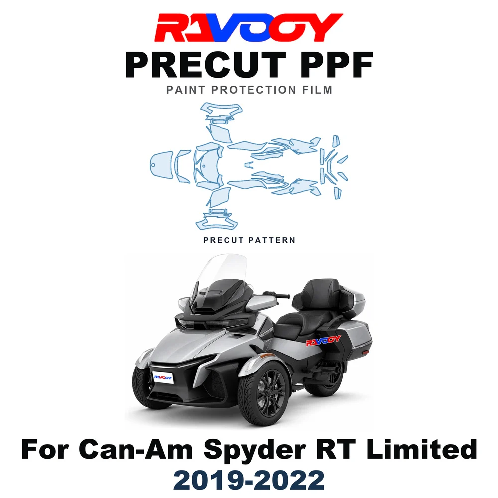 Precut PPF For Can-Am Spyder RT Limited 2019-2022 8.5mil TPU Paint Protection Film Self-Healing Clear Kit Gloss Hydrophobic