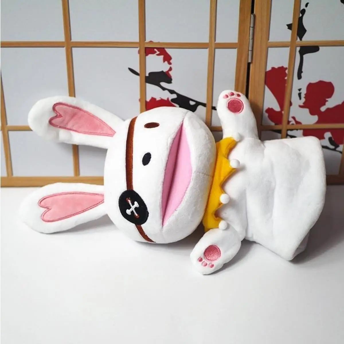 One-Eyed Bunny Hand Puppet Plush Anime Style Doll Suitable for Fans To Collect Cute Glove Rabbit Decoration Cosplay Prop Gift