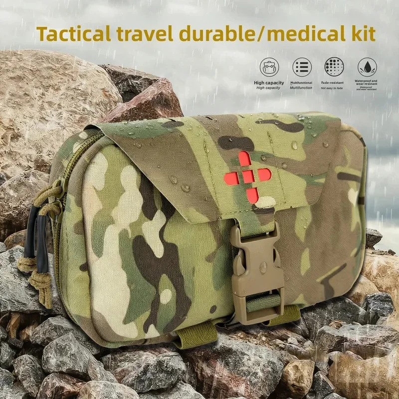 Tactical Outdoor Medical Emergency Kit MOLLE Fixed Storage Bag Camping Portable Quick Medical Bag Nylon Material