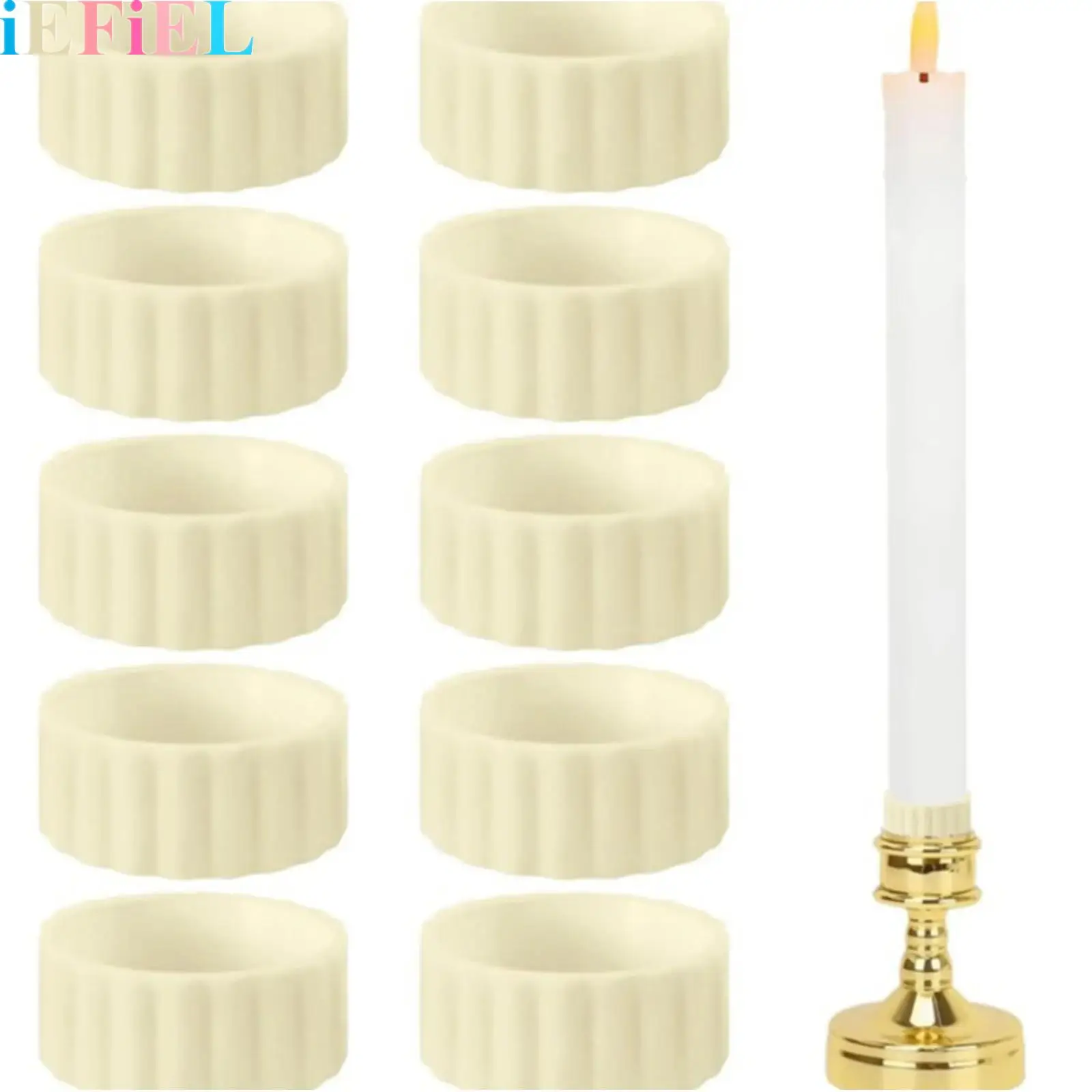 

10Pcs Silicone Candle Grippers Candle Gaskets Holders Stay Put Candle Grips Inserts Anti-tipping Stable Gripper Accessories