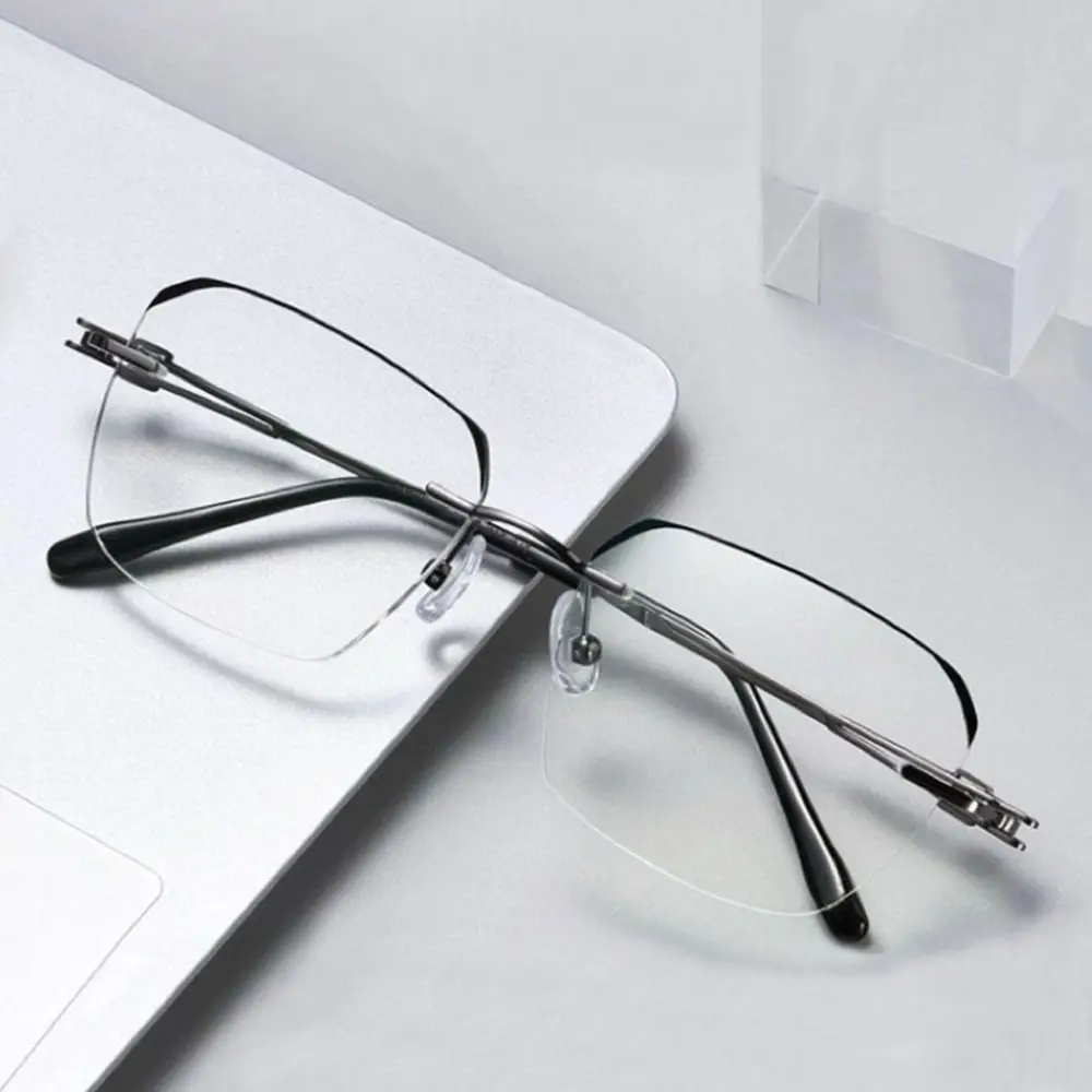 

Blue Ray Blocking Anti-Blue Light Reading Glasses Business Ultralight Square Eyeglasses Eye Protection Metal Hyperopia Glasses