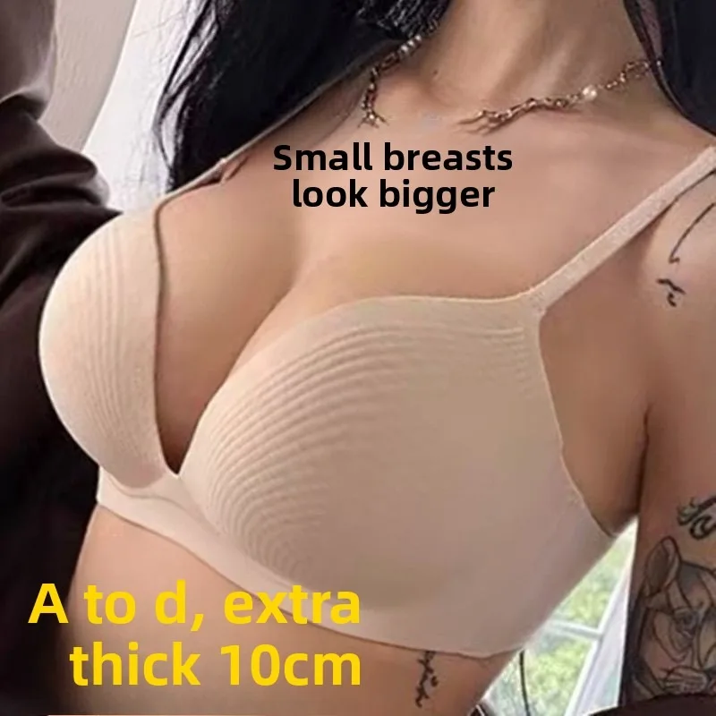 

Бюстгальтер пуш-ап для небольшой груди - экстремальный эффект подтяжки на 10 см, без зазоров, с боковой поддержкой - бюстгальтер с подкладкой и косточками для женщин, с противоскользящими бретелями