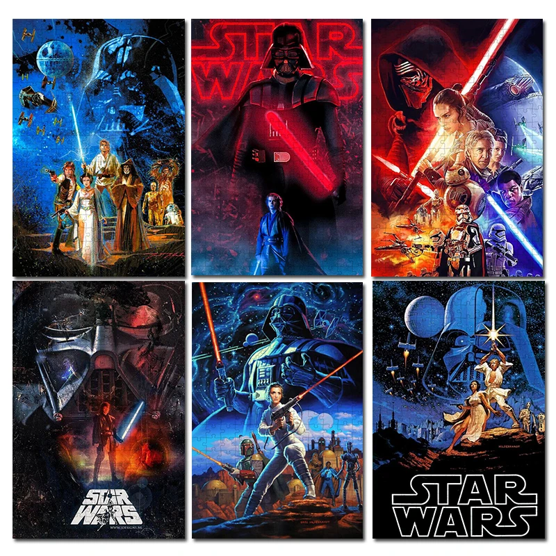 1000 PCS Disney Star War Puzzles Darth Vader Jigsaw Wooden Puzzles For Kids Adults Hobbies DIY Cartoon Anime Educationla Toy