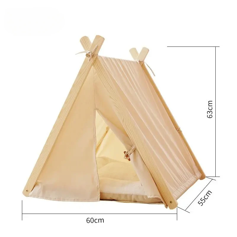 Portable Foldable Cat Tent with Cushion Teepee Pet House Indoor Outdoor Bed for Kitten Puppy Small Dog Cat Shelter - view 4