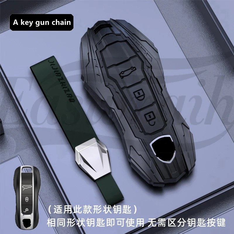 Car Zinc Alloy Silicone Key Case, Suporte da tampa para Porsche 911, Panamera, Cayenne, Macan, Boxster, 986, 987, 981, Acessórios Interior