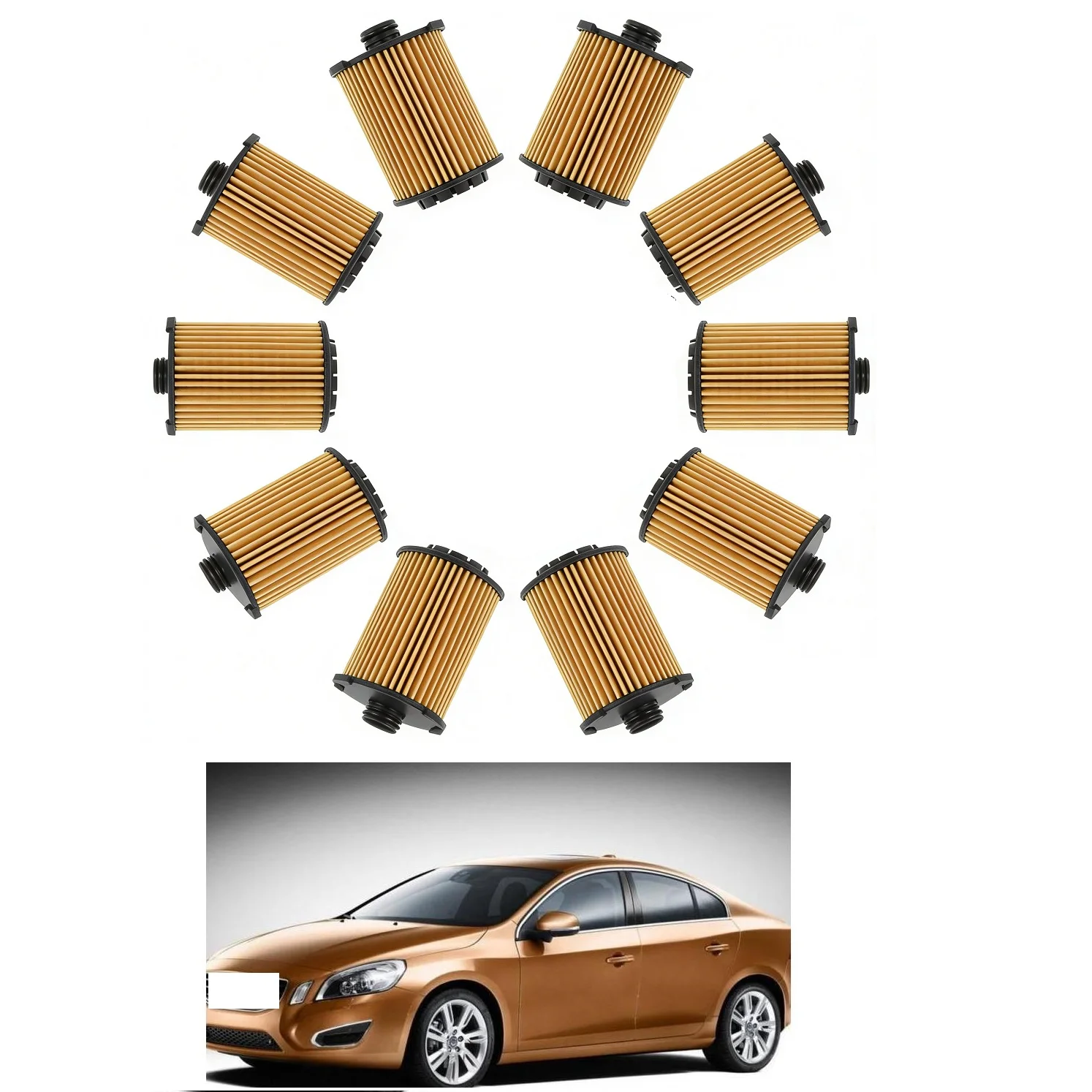 

10pcs Oil Filter For VOLVO XC40 XC60 XC70 XC90 S60 S80 S90 V40 V60 V90 31372212 31372214