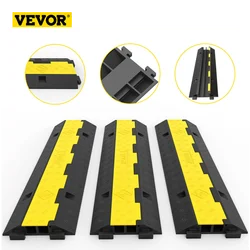 VEVOR 3PCS Cable Cover Cord Hose Protective Ramp Heavy Duty Wire Extension Cord Garden Water Hose Driveway Rubber Speed Bump