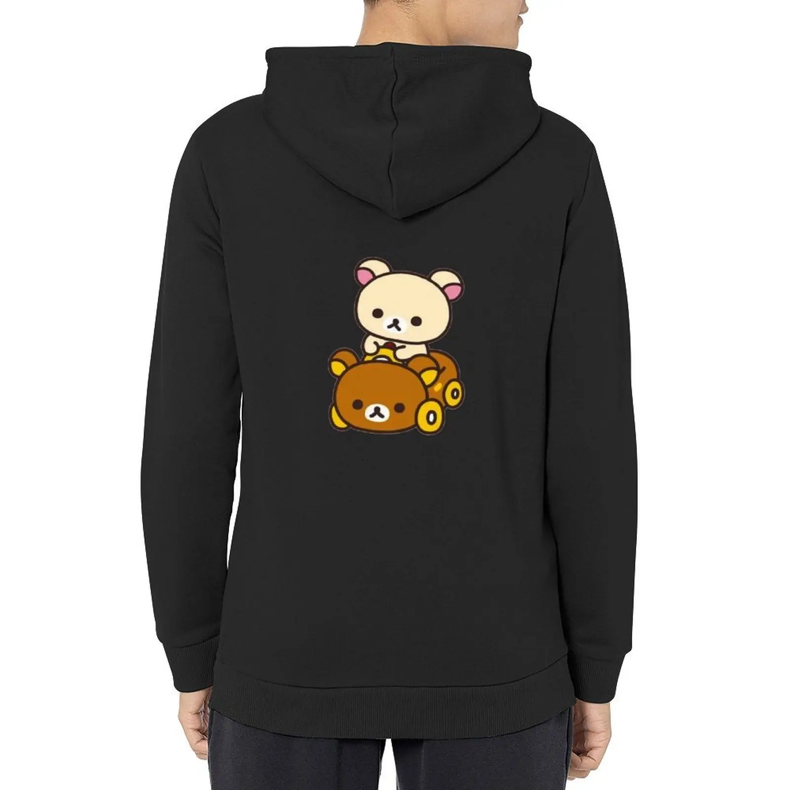 

korilakkuma driving a Rilakkuma car Hoodie korean autumn clothes clothes for men japanese style mens clothing tracksuit men