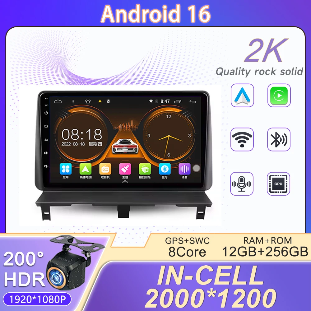 Car Stereo Android 16 For Peugeot Partner 1 2002 - 2008 Multimedia Player Auto Radio Navigation No 2din DVD Head Unit Screen GPS