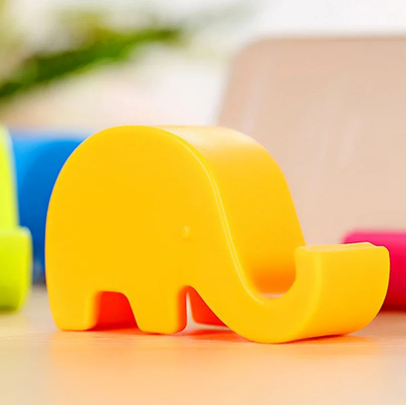 Mini elefante desktop estande bonito dos desenhos animados animal telefone titular simples suporte de mesa do telefone móvel para iphone samsung tablet