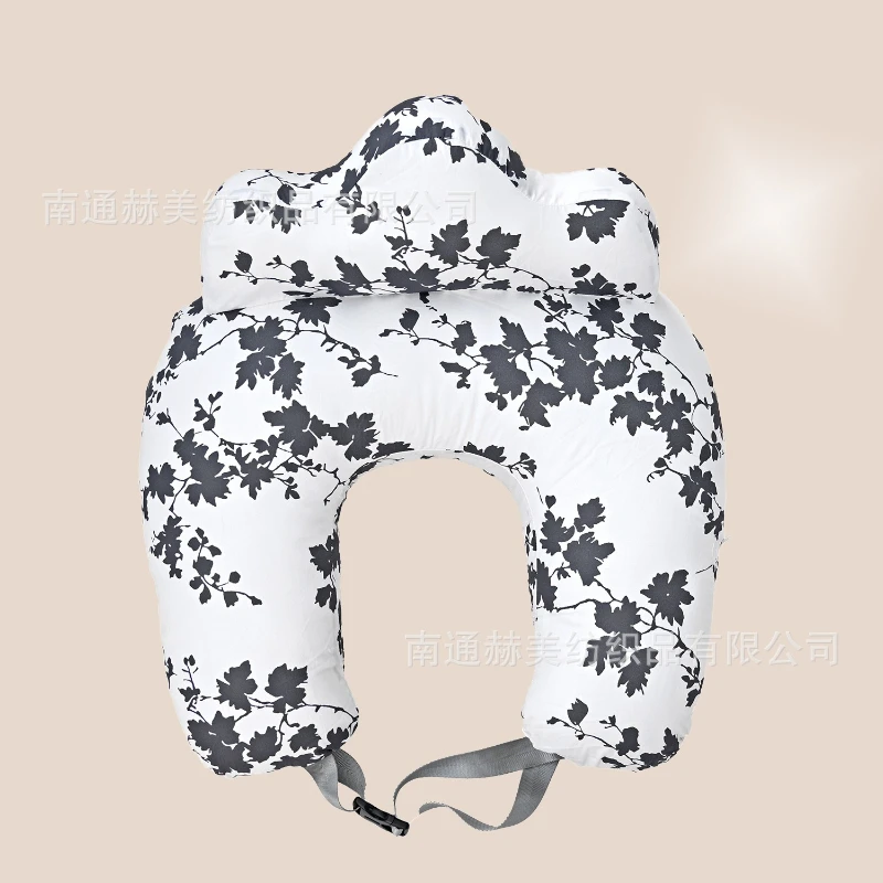 وسادة أمومة مطبوعة من القطن، وسادة رضاعة متعددة الوظائف قابلة للطي للحمل والقراءة ودعم الطفل، مريحة وناعمة #4