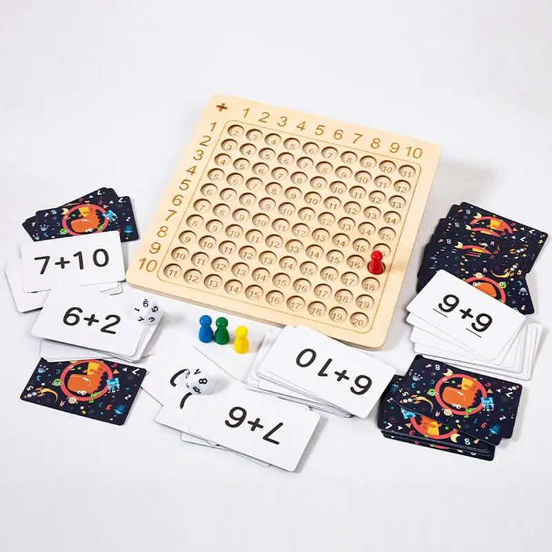 Houten Montessori Daarnaast Raad Early Educatief Math Tellen Board Interactive Denken Puzzel Spel Speelgoed Voor Kinderen