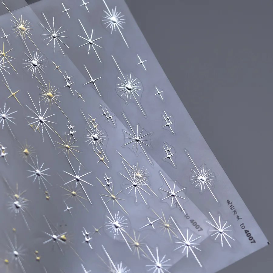 

1Pcs 5D Relief Glitter Starlight Sparkle Rhinestones Nail Art Stickers Gold Silver Laser Pink Colorful Nail Art Manicure Decals*