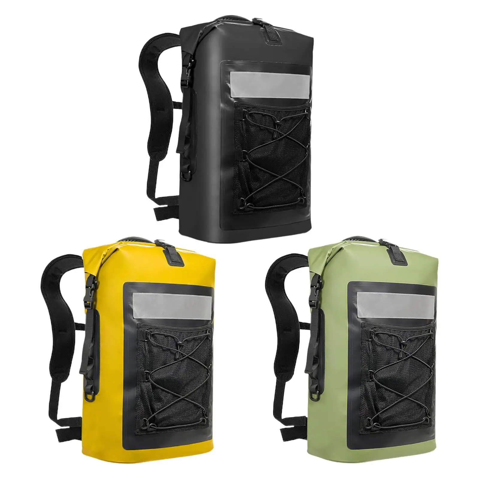 

Водонепроницаемый сухой рюкзак 35 л, портативный со светоотражающими полосками, плавающий мешок для наружного парусного спорта, пляжа, альпинизма, езды на велосипеде