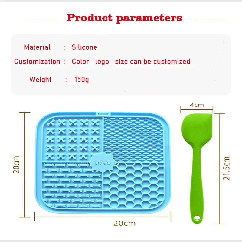 Solid Color Silicone Pet Licking Mat Cat and Dog Anti-choking With Slow Food Bowl Puppy istracted Licking Plate Cutlery