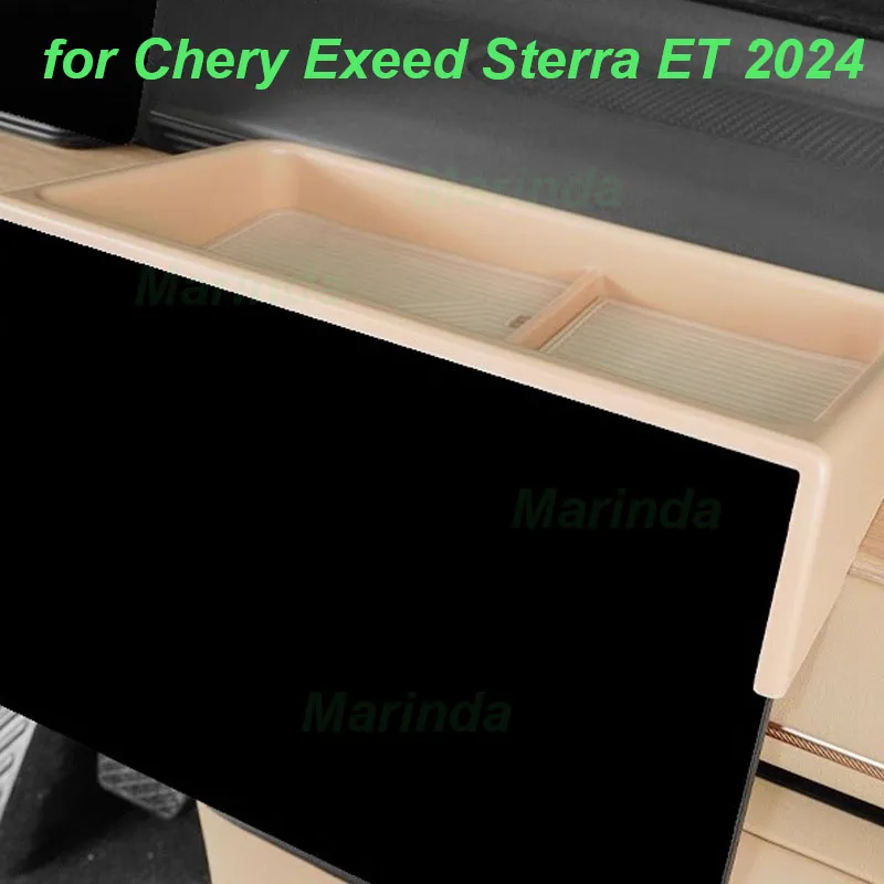 Car Storage Box Behind Screen for Chery Exeed Sterra ET 2024 Dashboard Box Card Holder ABS Storage Box Interior Accessories