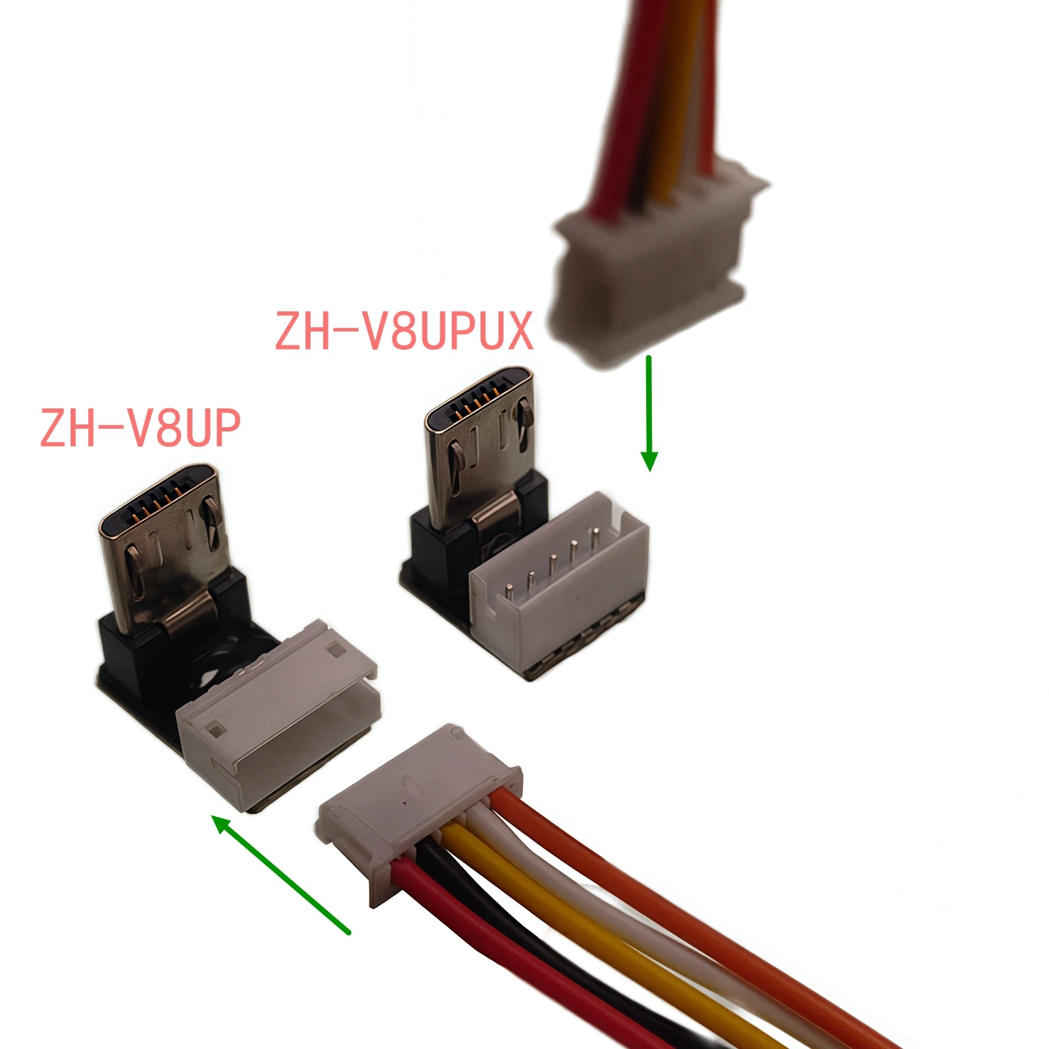 2PCS ZH1.5 5/pin 5CM /10CM/15CM/20cm/30CM/50CM 60CM/80CM/1M micro usb male to female amd male to male freely matched