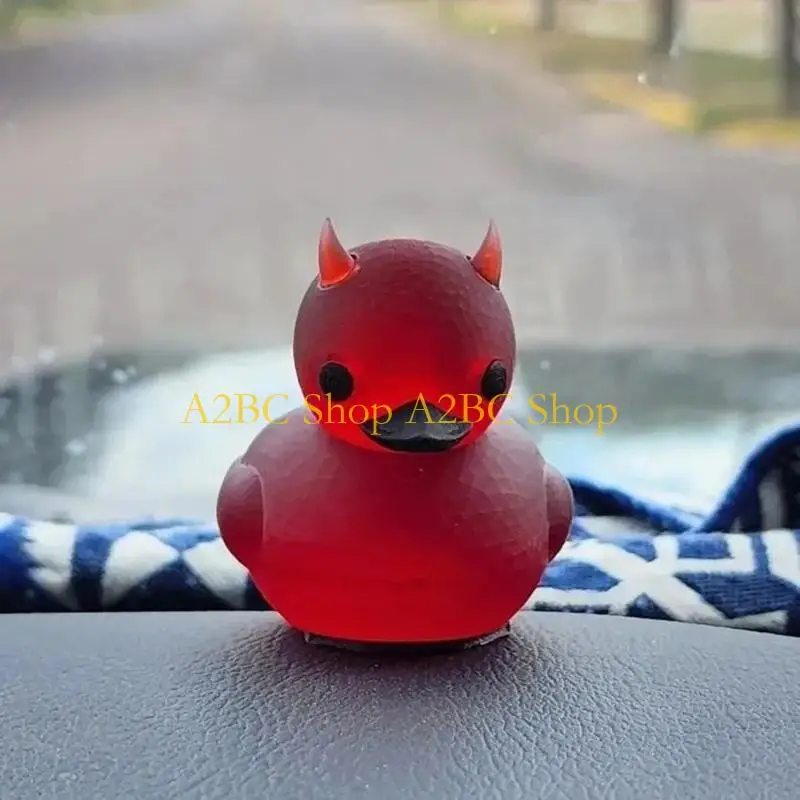 A2BC Resin Duck Sculpture Figurines Car Dashboard Office Desk Decoration Collectible