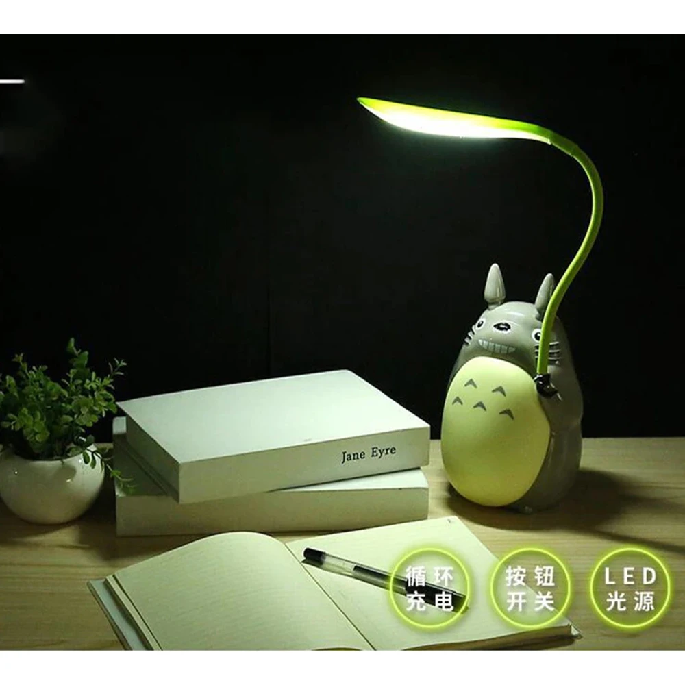 Cartoon Little Dragon Cat USB Charging Table Lamp Creative 2 Use Small Night Lamp Children's Learning Table Lamp USB Charging