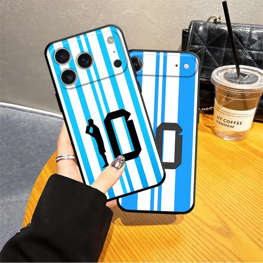 كرة القدم الرياضية عدد أسود لينة غطاء الهاتف القضية آيفون 15 16 14 زائد XS ماكس 17Air 7 8 XR 13 12 11 17 برو