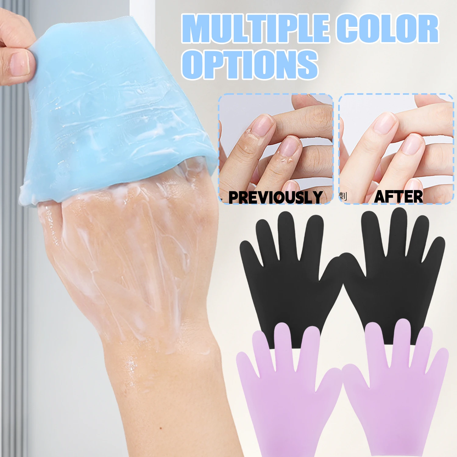 

Silicone Moisturizing Gloves Anti-Slip Dead Skin Remove Hands Spa Gloves Preventing Dryness Exfoliating Gloves Hand Care Tools