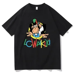 Men's Street Shooting Hip Hop Monkey T-shirt LC Waikiki Monkey Graphic Printed Cotton T-shirt Short Sleeve Beach T-shirt