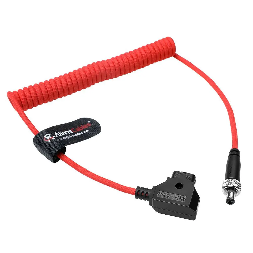 

Кабели Alvin's Atomos Ninja V D-tap Силовой кабель, спиральный кабель Smart Dtap длиной 1,6–4 фута с блокировкой постоянного тока 2,1 для видеоассистенции Blackmagic,