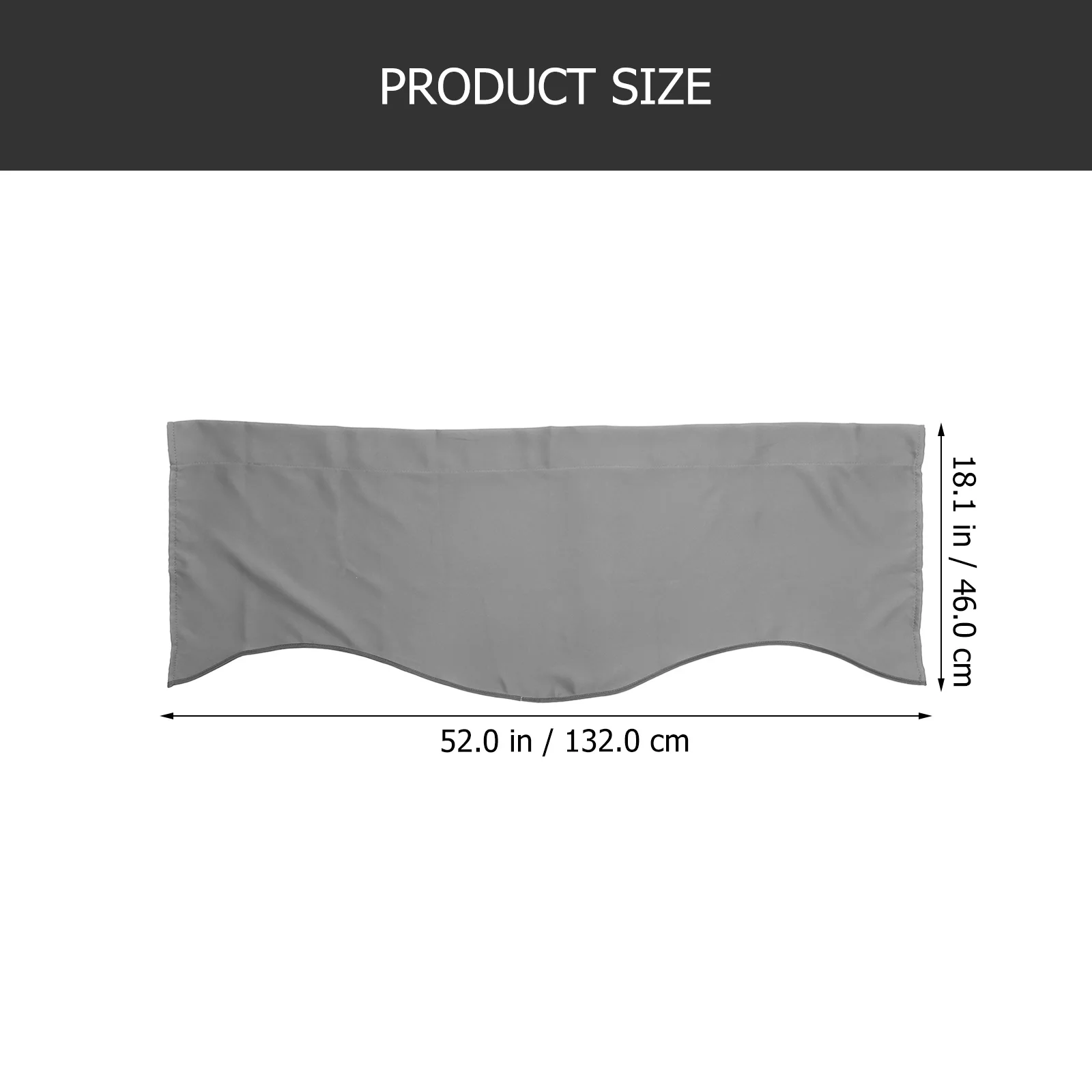

Household Window Short Curtain Kitchen Solid Color Noise Blocking Blackout Polyester Valance for Bedroom Living Room