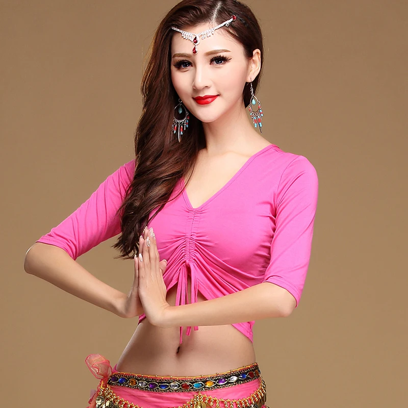 Girls dance top women dance T+shirt lady belly dance half sleeves top clothes belly dance clothing M,L,XL