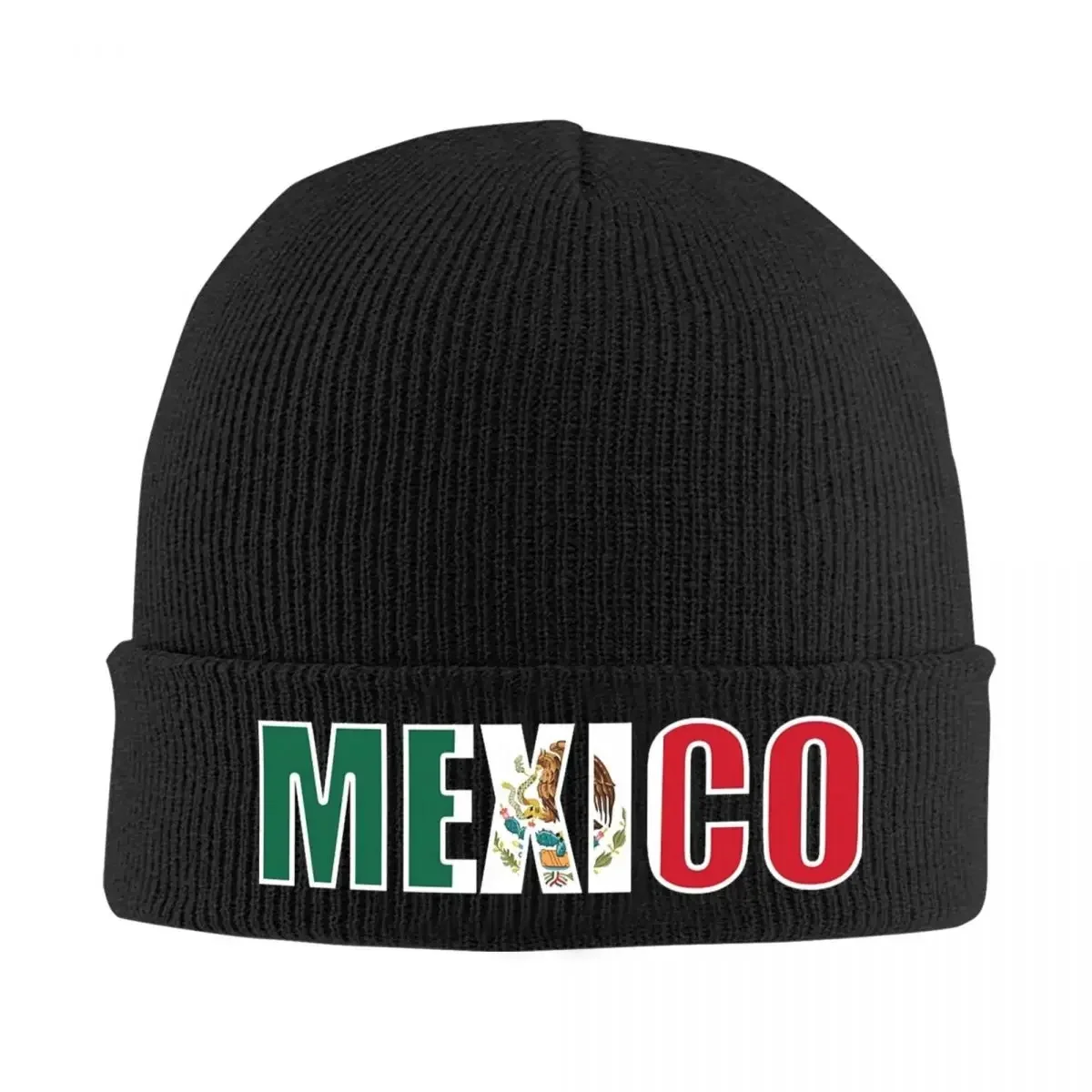 

Mexico Flag Letters Bonnet Hats mexico art Beanie Hats Custom Knit Hat Winter Casual Unisex Adult Outdoor Warm Cap