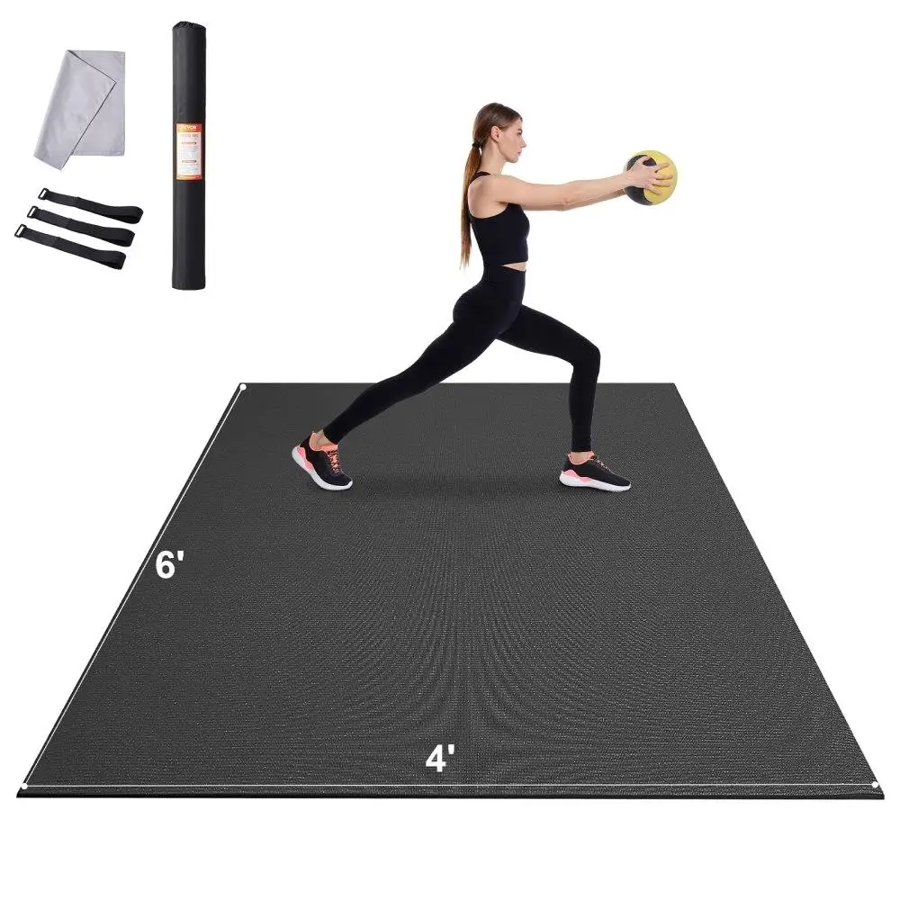

Non Slip High Density Yoga Mat with Carry Bag for Home Fitness and Exercises 6x4ft Premium Quality for men and Women