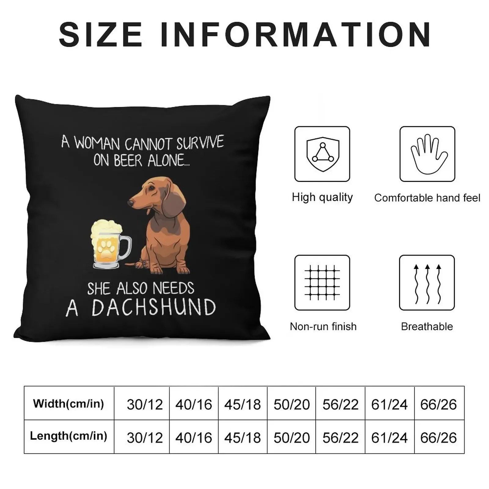 Dachshund Mom and Beer Funny dog gift Throw Pillow Sofa Cushions Sofa Cover Cushion Cover Set Cushion Cover pillow