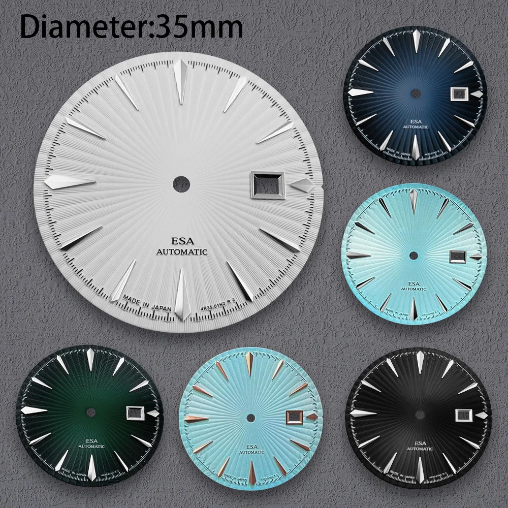 

35mm S Logo Cocktail Gradient Dial Suitable For NH35 Japan Automatic Movement Watches Modification Accessories