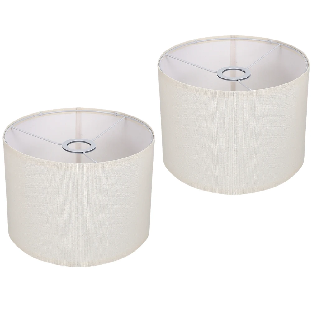 

2 Pcs Wall Lamp Shade Shades Lamps for Bedrooms Chandelier Fabric Linen Drum Cloth Unique