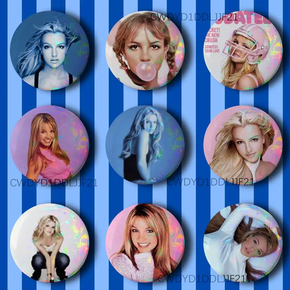 

B-Britney Spears Vintage Anime Brooch Creative Badge for Hat Bag Decoration Fans Collect Gifts