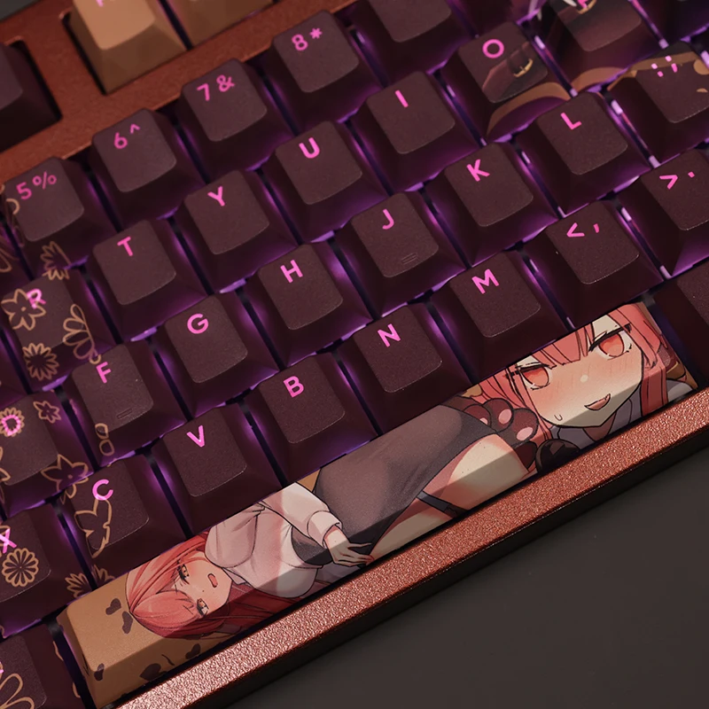 108Keys/Set Blue Archive Rikuhatima  Aru PBT Keycaps Anime Games Beauty Girl Key Caps Cherry Height for DIY Mechanical Keyboards