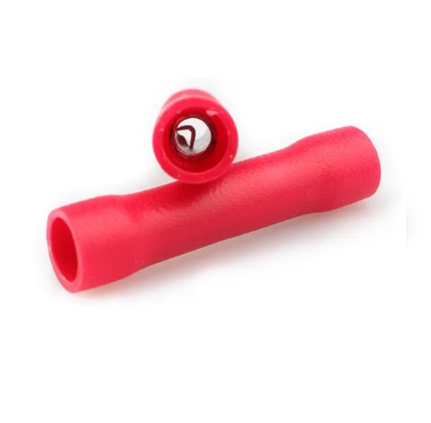 무료 배송 와이어 커넥터 모듬 절연 와이어 빨간 엉덩이 커넥터 전기 압착 단자 BV1.25