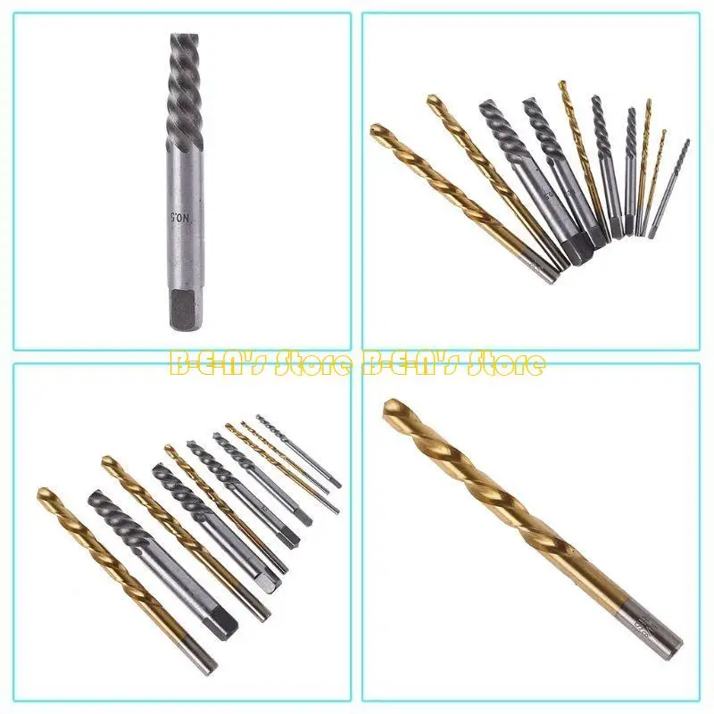 Y1AD Screw Broken Damaged Screw Extractors Tool Extractor Drill Bit Guide Remover