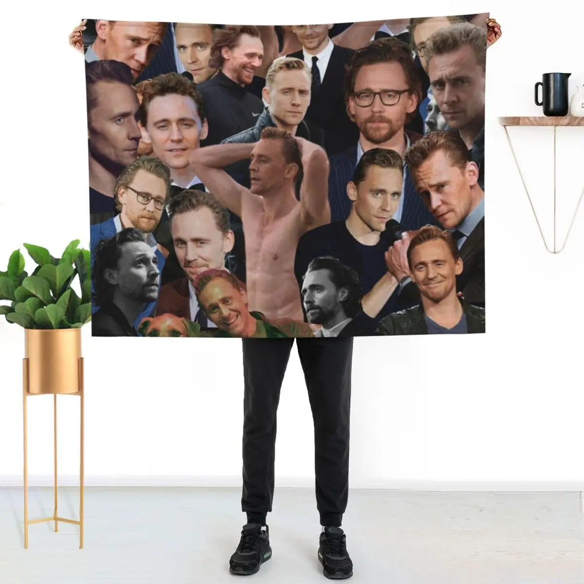 Tom Hiddleston photo collage Throw Blanket anime Luxury Throw halloween Giant Sofa Personalized Gift Hairy Blankets