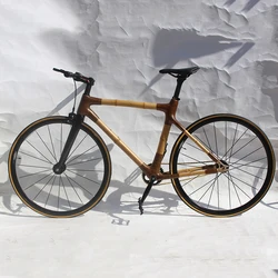 Bamboo Road Bike Track Bicycle Fixie Fixed Gear Single Speed Bicycle City Cycle 700c BBR-612