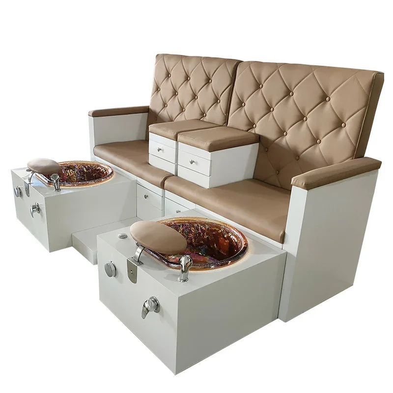 Deluxe high-back double-seat spa chair, foot massage chair, beauty club card seat, pedicure foot massage chair