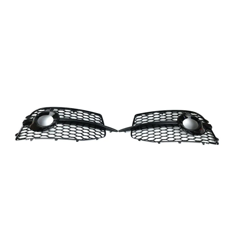 2 uds ABS negro parachoques delantero de coche cubierta de luz antiniebla biseles inferiores rejilla para Audi Q3 S-Line 2012-2014 8U0807681D 8U0807682D