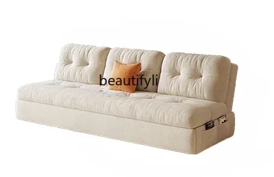 Y French retro cream wind folding sofa bed dual-purpose household small apartment multi-functional fabric sofa