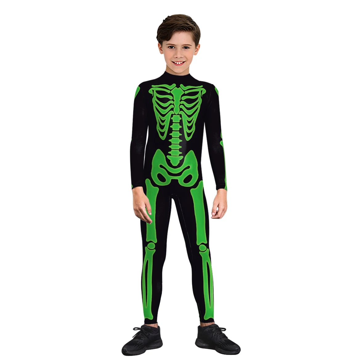 Zawaland-Costume d'Halloween pour Enfants, Combinaison de Batterie Amusante, Cosplay de ixde Vacances, Catsuit de Festival artificiel astique Imbibé