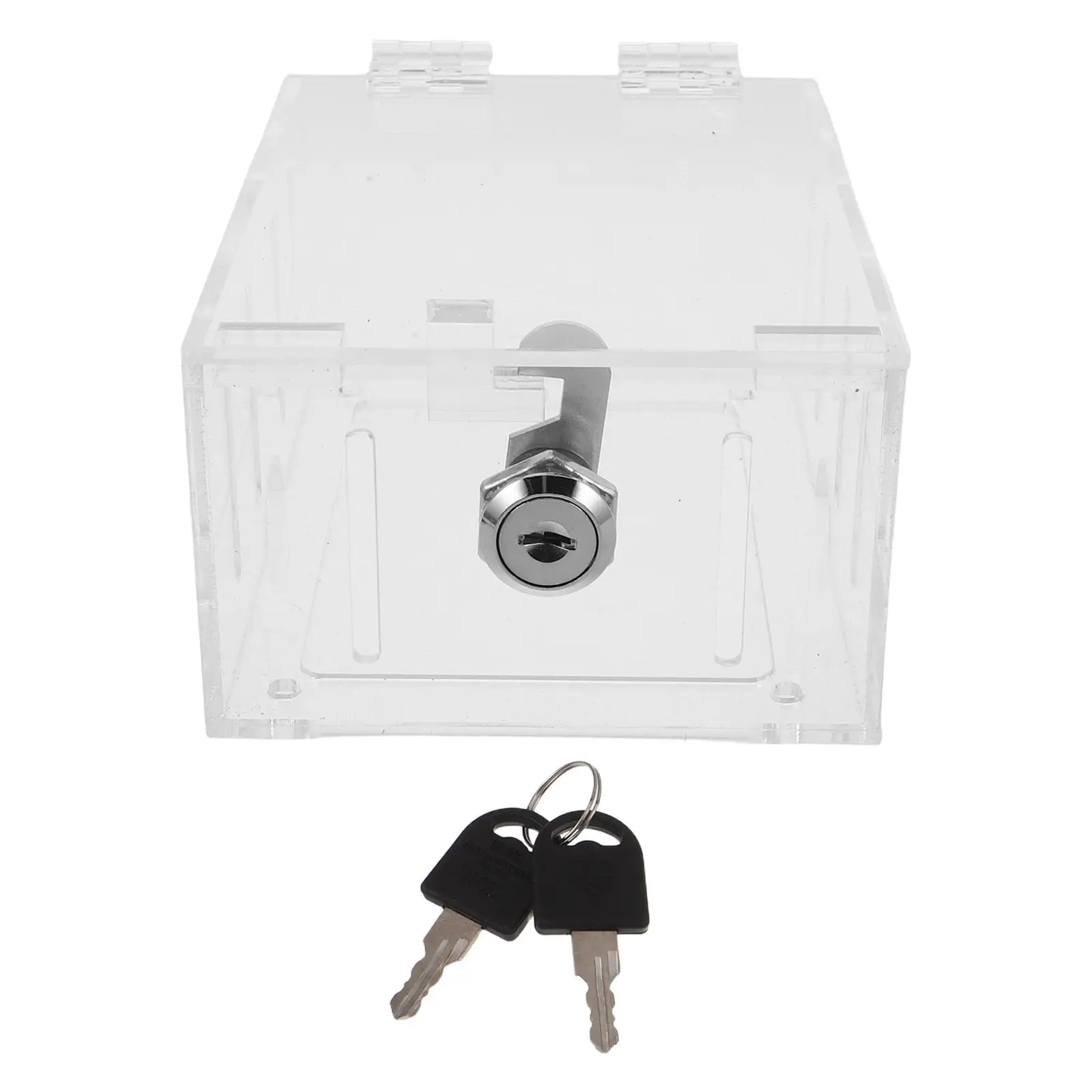 

Clear Acrylic Thermostat Lock Box Cover 6x4.3 Inch Lockable Wall Mounted Thermostat Guard for Home Office Public Use Dust