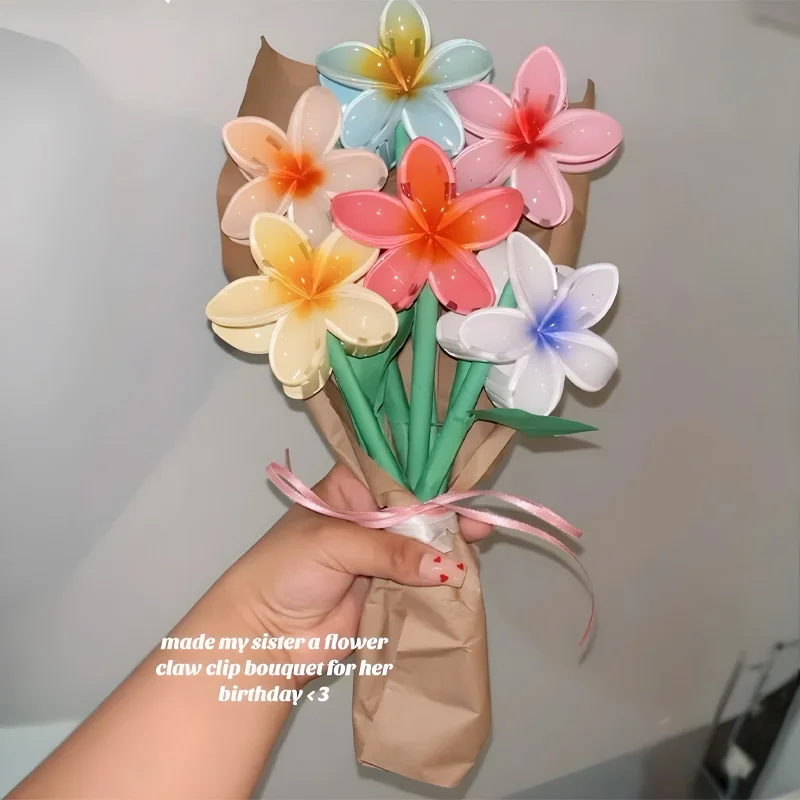 

Hawaiian Egg Flower Hair Claw Clips Large Thick Hairpins for Women Girls Colorful Barrettes Beach Summer Hair Accessories Gifts