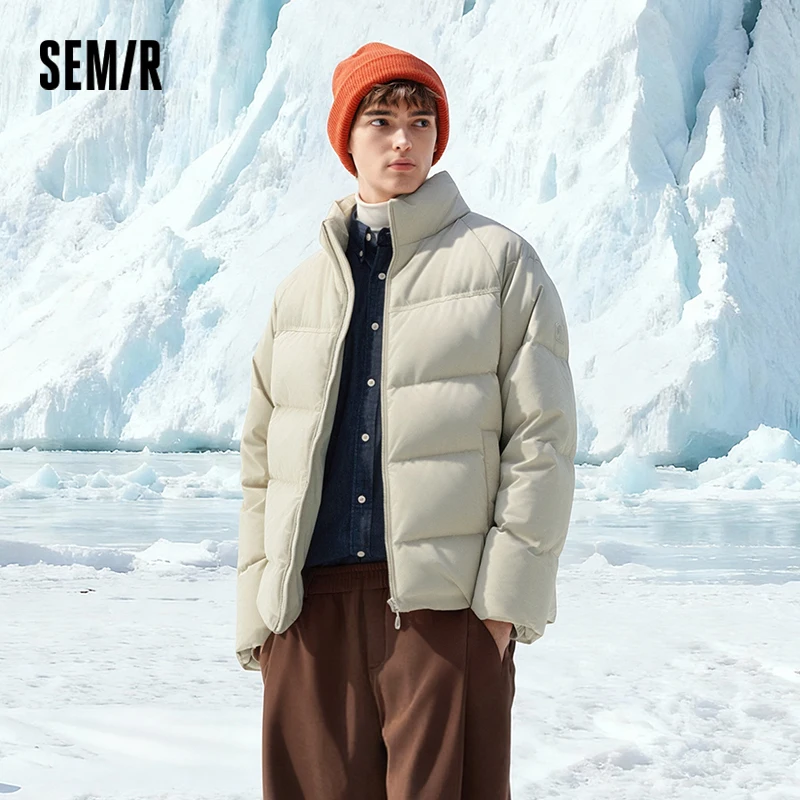 Semir Unisex Puffer High Loft Down Stand Collar Warm Fit Waterproof Windproof Stain Resistant 2026 Couple Style Outerwear