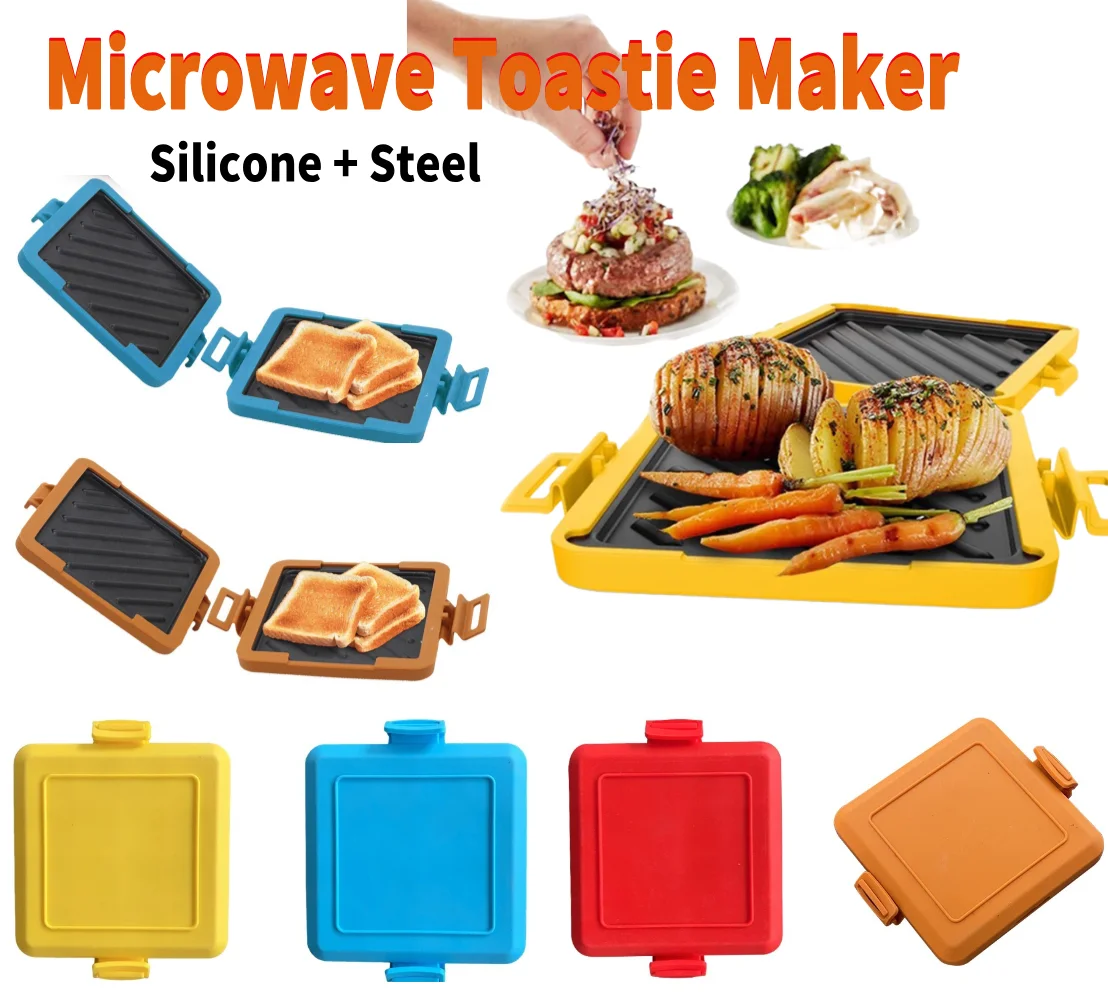 Microwave Sandwich Maker No Electricity Microwavable Toast Maker Time Saving Microwave Oven Breakfast Machine for Fast Breakfast